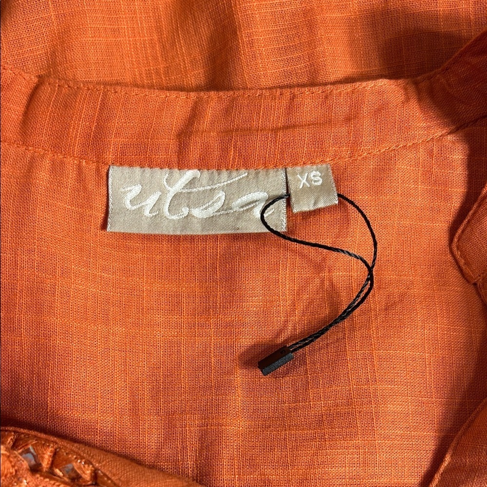 Utsa Terracotta Embroidered Tunic Size XS - Picture 4 of 8